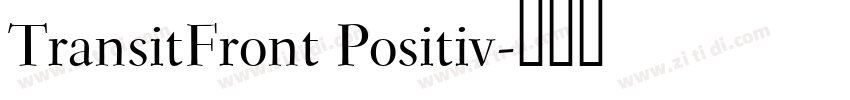 TransitFront Positiv字体转换